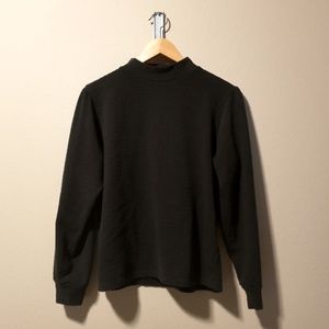 ♻J.Crew Textured Mock Neck Long Sleeve Top